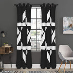 Black And White Star of David Print Curtain