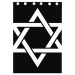 Black And White Star of David Print Curtain