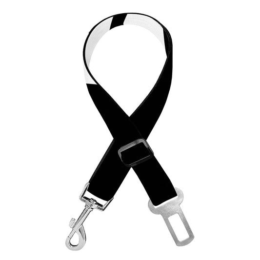 Black And White Star of David Print Dog Seat Belt