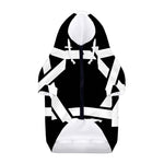 Black And White Star of David Print Dog Zip Up Hoodie