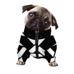 Black And White Star of David Print Dog Zip Up Jacket