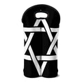 Black And White Star of David Print Double Neoprene Wine Tote