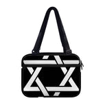 Black And White Star of David Print Double Strap Bible Bag