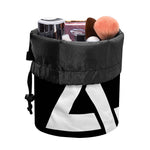 Black And White Star of David Print Drawstring Makeup Bag