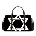 Black And White Star of David Print Duffel Bag