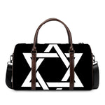 Black And White Star of David Print Duffle Bag