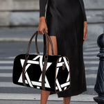 Black And White Star of David Print Duffle Bag