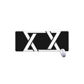 Black And White Star of David Print Extended Mouse Pad