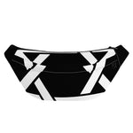 Black And White Star of David Print Fanny Pack