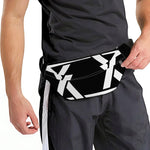 Black And White Star of David Print Fanny Pack