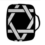 Black And White Star of David Print Front Pocket Bible Bag