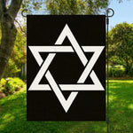 Black And White Star of David Print Garden Flag