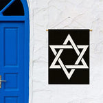 Black And White Star of David Print Garden Flag