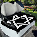 Black And White Star of David Print Golf Cart Seat Cover