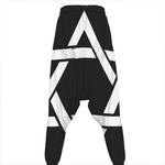 Black And White Star of David Print Hammer Pants