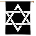 Black And White Star of David Print House Flag