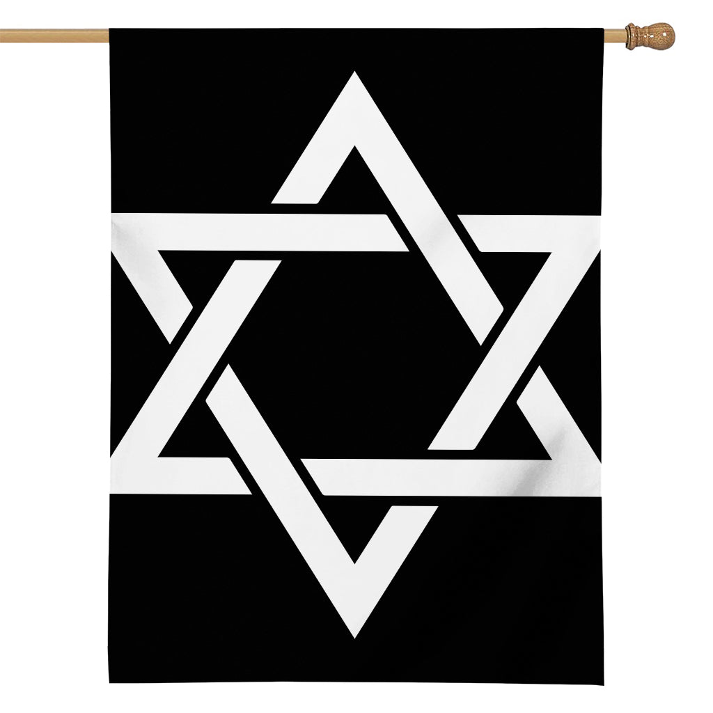 Black And White Star of David Print House Flag