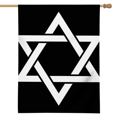 Black And White Star of David Print House Flag