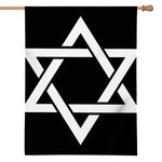 Black And White Star of David Print House Flag