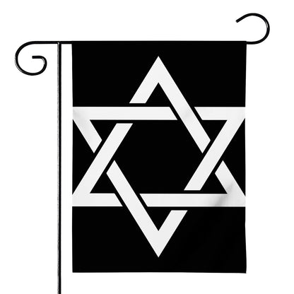 Black And White Star of David Print House Flag