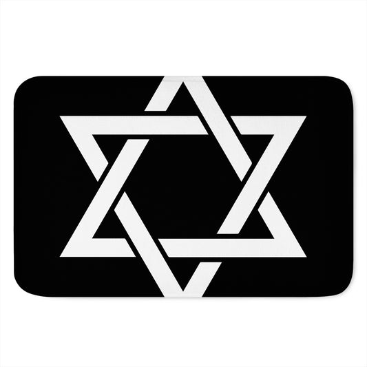 Black And White Star of David Print Indoor Door Mat