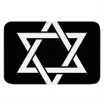 Black And White Star of David Print Indoor Door Mat