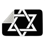 Black And White Star of David Print Indoor Door Mat