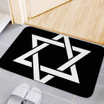 Black And White Star of David Print Indoor Door Mat