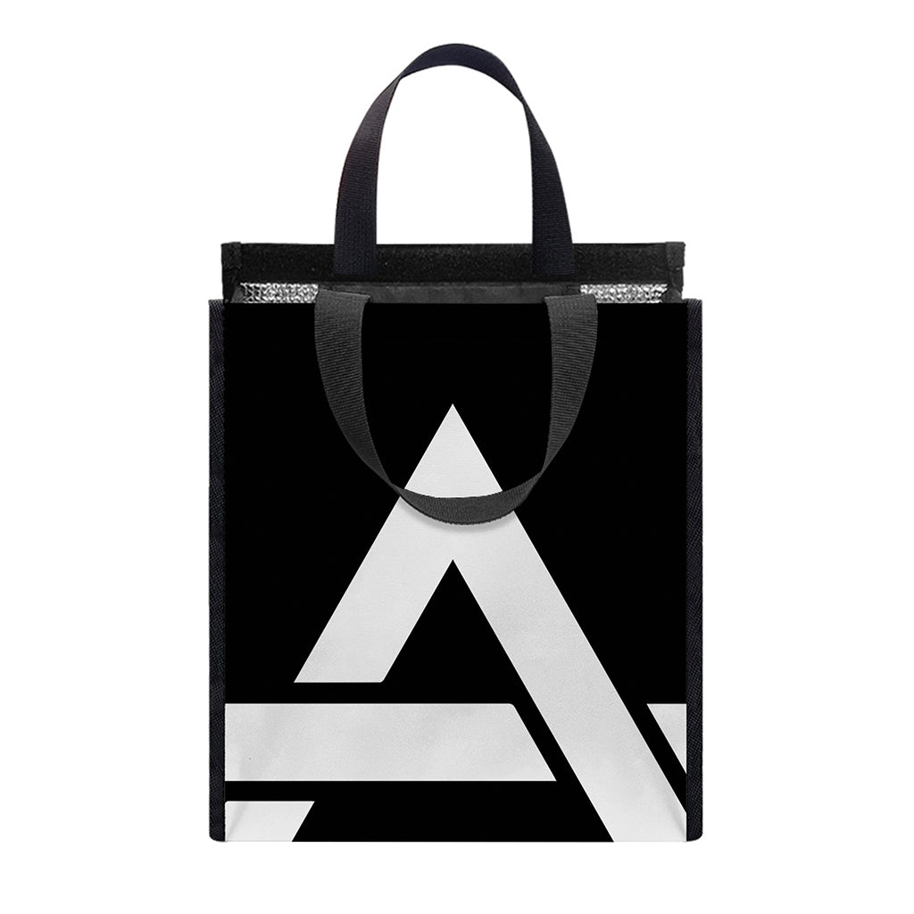 Black And White Star of David Print Insulated Lunch Tote
