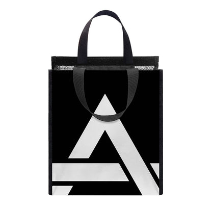 Black And White Star of David Print Insulated Lunch Tote