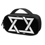 Black And White Star of David Print Insulin Cooler Travel Case