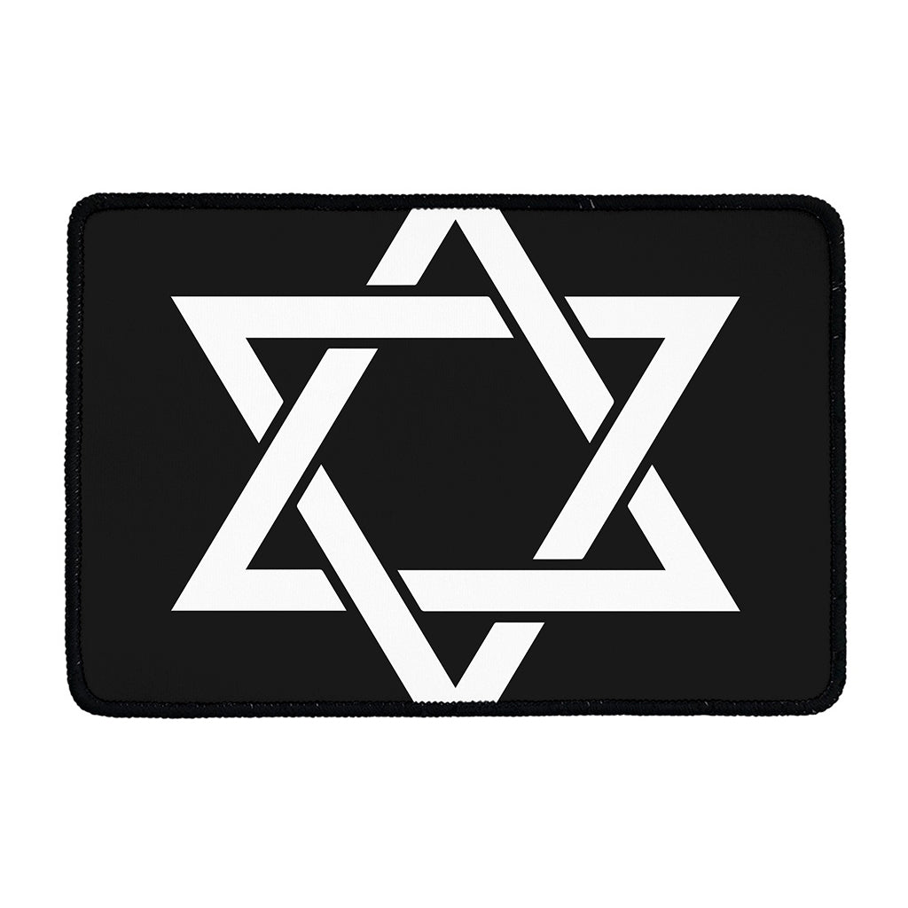 Black And White Star of David Print Kitchen Mat