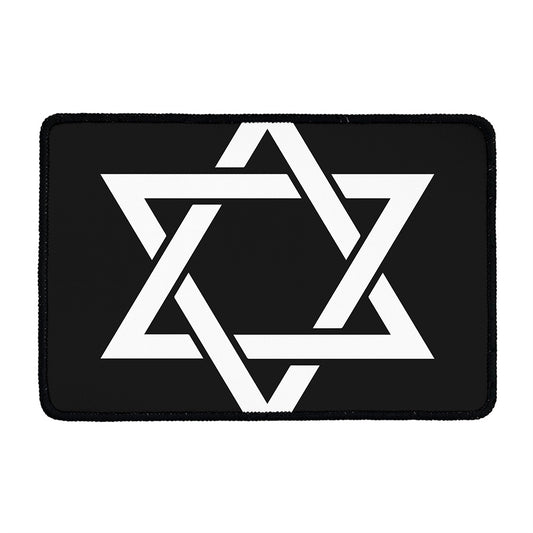 Black And White Star of David Print Kitchen Mat