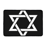 Black And White Star of David Print Kitchen Mat
