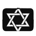 Black And White Star of David Print Laptop Sleeve