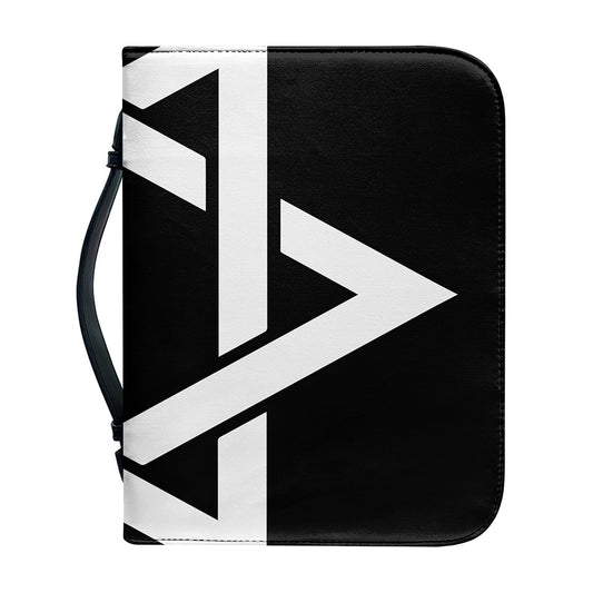Black And White Star of David Print Leather Bible Cover