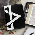 Black And White Star of David Print Leather Bible Cover