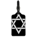 Black And White Star of David Print Luggage Tag