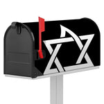 Black And White Star of David Print Mailbox Cover