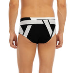 Black And White Star of David Print Men's Briefs