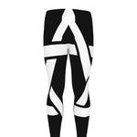 Black And White Star of David Print Men's leggings