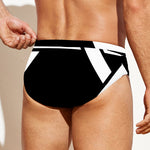 Black And White Star of David Print Men's Swim Briefs