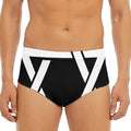Black And White Star of David Print Men's Triangle Swim Briefs