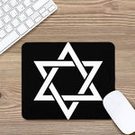 Black And White Star of David Print Mouse Pad