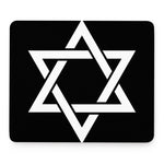 Black And White Star of David Print Mouse Pad