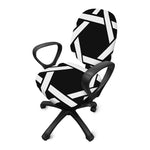 Black And White Star of David Print Office Chair Cover