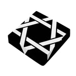 Black And White Star of David Print Outdoor Seat Cushion Cover