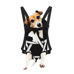 Black And White Star of David Print Pet Carrier Backpack