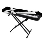 Black And White Star of David Print Piano Keyboard Cover
