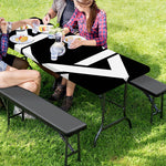 Black And White Star of David Print Picnic Table Cover
